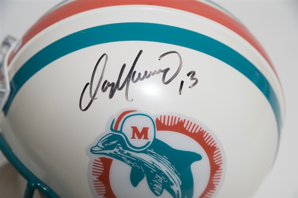 Dan Marino Signed Full Size Dolphins Riddell Helmet - UD COA